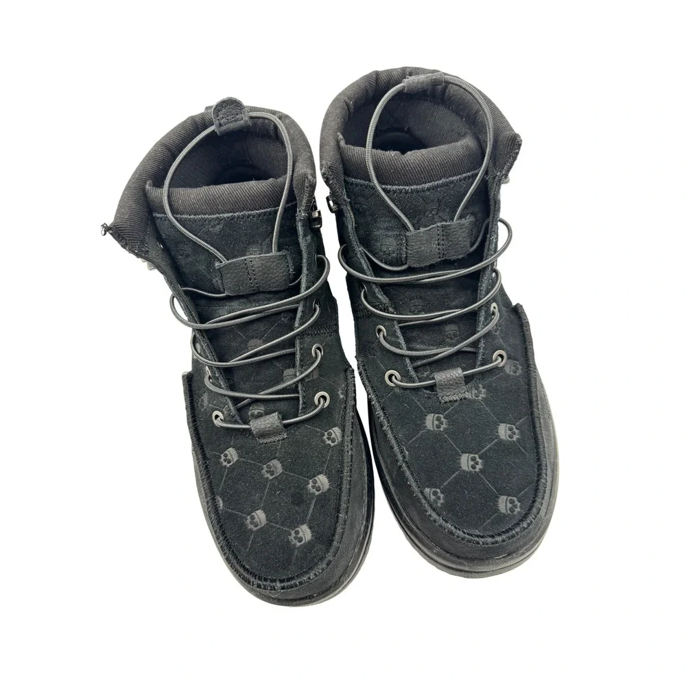 Hey Dude Bradley Suede Boots Jelly Roll Black Oyster Men's Size 9 Skull Print